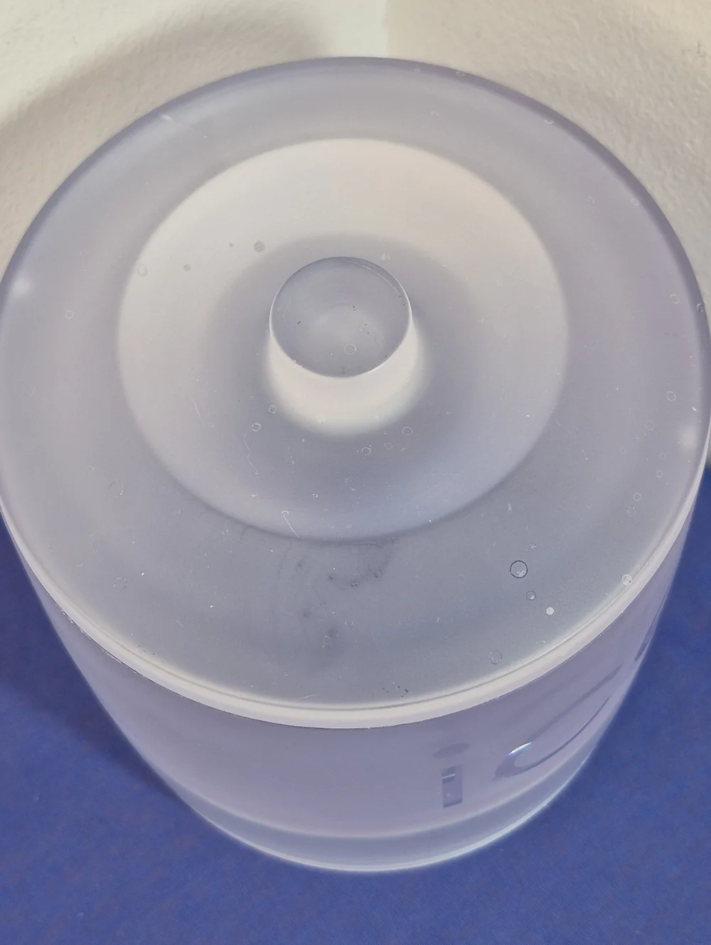 Rare Vintage Clear Frosted Thick Lucite Ice Bucket MCM